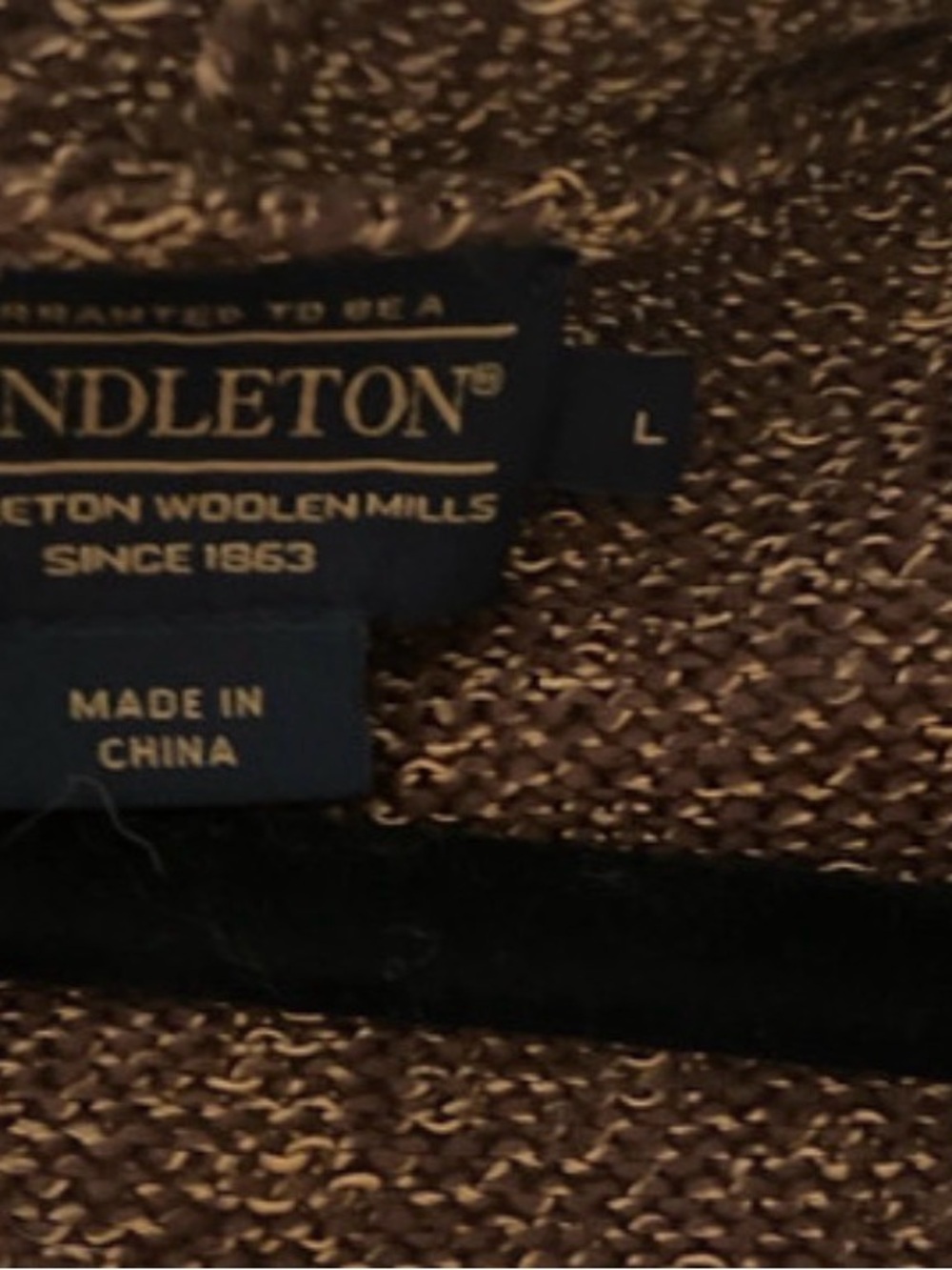 Pendleton Open-Front Long Cardigan in Warm Brown Heather - Picture 4 of 4